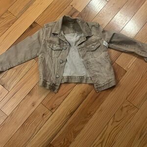 Boys Tan Denim Jacket